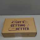 LE TAUCI PET Dog and Cat Bowl Set with Acacia Wood Tray - 2 Cup Ceramic Puppy Bowls for Cats &Small Dogs, Dual Food and Water Bowls with Weighted Non-Slip Base