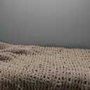 Chunky Knit Throw Blanket 60"X 80", 100% Handmade with Soft Chenille Yarn, 6.7lbs Thick Cable Knitted Blankets, Large Rope Knot Crochet Throws for Couch Sofa Bed Home Decor, Taupe 