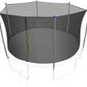 10/12/14/16FT Trampoline Replacement Enclosure Net with Universal Trampoline Replacement Enclosure Poles and Hardware 2.0 16ft 