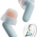 Ear Plugs for Sleeping All-Night Wear Without Ear Pain Side Sleeper Patent Qufits Eartips Ultra-Comfy Reusable Earplugs for Sleep, Focus, Study, Travel, 23dB Noise Reduction - Mint