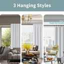BGment Greyish White 100% Blackout Curtains 63 Inches Long with Noise-reducing Liner, Rod Pocket and Back Tab Double Layer Room Darkening Window Curtains for Bedroom, 2 Panels, Each 42 x 63 Inch