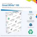 Hammermill Printer Paper, Great White 50% Recycled Paper, 8.5 x 11 - 1 Ream (500 Sheets) - 92 Bright, Made in the USA