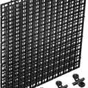 uxcell 2Pcs Aquarium Fish Tank Divider, 12x12 Inch Plastic Egg Crate Light Diffuser Grid Filter Bottom Partition Separator with Sucker Clips and Suction Cups for Aquarium, Black