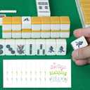 2 x 100pcs Mahjong Cocktail Napkins, 4.92x4.92in 2-Ply Paper Funny Cocktail Napkins with Mahjong Patterns for Asian-Themed Party Casual Gatherings Game Night Supplies