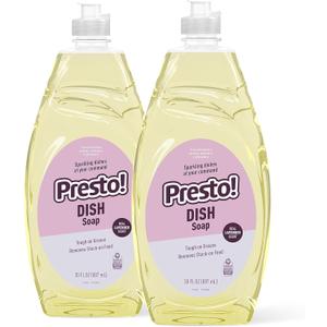 Amazon Brand - Presto! Liquid Dish Soap, Lavender Scent, Cuts Grease & Grime, Concentrated Formula, 30 fl oz, Pack of 2