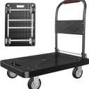 Platform Truck, Foldable Handcart with Swivel Wheel 34"x22" Heavy-Duty Push Dolly Cart,1000lbs Capacity, 6 Steel Load-Bearing Beams for Warehouse Garage Home Use