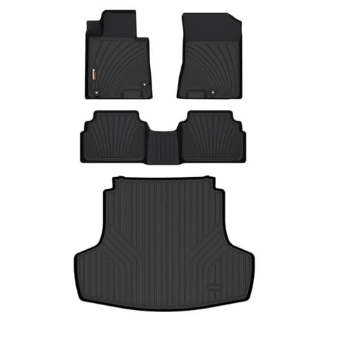 Binmotor-All Weather Floor Mats & Cargo Liner Set for Kia K5 2021-2026 (Only FWD) / 2020-2026 Hyundai Sonata (Only FWD and Gas Version) Car Accessories for Kia K5