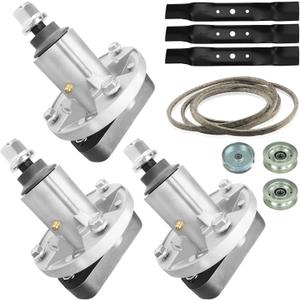 48 Inch Deck Rebuild Kit Replace for John Deere L120 L130, with 3 Spindles GY20050 GY20785, 3 Blades GX20250 GY20568, 1 Idler GY22082 GY20629, 2 Idlers GY20067 GY22172, 1 Belt GX20305 GY20571 with 139