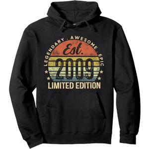 Est 2009 Limited Edition 17th Birthday Gifts 17 Year Old Pullover Hoodie, Small