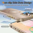 Mist-Armor Designed for iPhone 16 Pro Max Case, [Fit for Mag Safe] [Non-Slip Edge] Military Grade Protective Bumper Silicone Matte Phone Case Cover for iPhone 16 Promax 6.9" Men Women, Gold