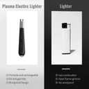 2 x Electric Lighter, Plasma Lighters Windproof & Flameless with Type C, Double Safety Switch, lighters for Candle Aromatherapy, Camping, BBQ etc.