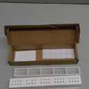 9.5 Large Acrylic Straw Holder for Cabinet Door - Reusable Tumbler Straw Organizer Storage, Small Kitchen Accessories Container, Ultra Sticky Cupboard Door Mounted (White)