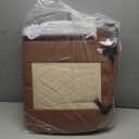 FLORICH Leather Car Seat Cover 5 Pieces, Full Set Car Seat Covers, Automotive Seat Covers Protector Fit for Most Sedans SUV Pick-up Truck - Brown&Beige