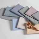 Native Fab Solid Cloth Napkin Set of 4, 100% Chambray Cotton, Washable, Reusable Dinner Cloth Napkin 17x17 inches, Table Decor Napkins for Dinner, Events, Beige