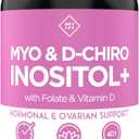 Optify Myo-Inositol & D-Chiro Inositol Supplement for Women 40:1 Ratio Plus Folate and Vitamin D Support Healthy Hormonal Balance, Regular Cycles, & Ovarian Health 30-Day Supply, Expiration Date 06/2027 