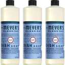 MRS. MEYER'S CLEAN DAY Liquid Dish Soap, Biodegradable Formula, Bluebell, 16 Fl. Oz - Pack of 3