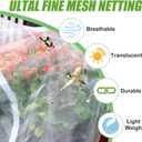 Fruit Tree Netting 6 * 7ft 2 Pack,Garden Netting for Blueberry Bushes,Vegetables,Flowers,Bird Netting Pest Barrier with Drawstring Zipper