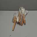 CAROTE Silicone Cooking Utensils Set, Kitchen Utensils Set 10 Pcs for cooking, BPA Free Spatula Set with Heat Resistant Wood Handles for Nonstick Cookware (Cream White)