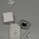 Glass Brushed Nickel Dummy Door Knobs Interior, Crystal Glass Dummy Door Handles Modern Rectangular for Closet Bifold Doors, 2 Pack, Silver