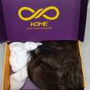 KOME Ash Brown Highlight Synthetic Lace Front Wig,136 Balayage Curly Meshless Glueless Wigs for Women