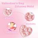 2 Pcs Valentines Chocolate Silicone Molds,12-Cavities Pink Chocolate Silicone Mold Diamond Heart Shape Candy Molds,Non-Stick Baking Molds for Valentine Party Decor, Candy,Cake Dessert Making (Colour 6)