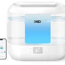 Dreo Smart Humidifiers for Bedroom, Top Fill 4L Supersized Humidifier Large Room with 28 dB, 36H Runtime, Touch/APP/Voice Control, Nightlight, Cool Mist Humidifiers for Baby, Plants, Indoor, White