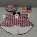 4th of July Patriotic Porch Goose Outfits, Labor Day 23" Garden Uncle Sam Costume for Lawn Yard Decor