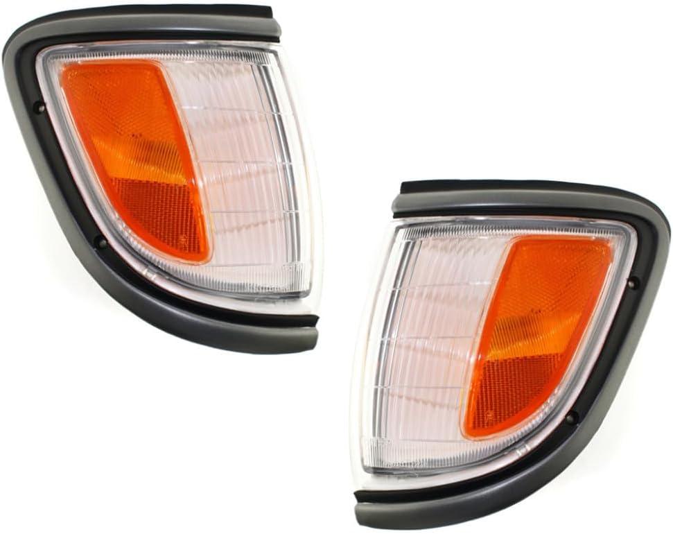 For 1995 1996 Toyota Tacoma Pair Park/Signal/Side Marker Lights Driver and Passenger Side 2WD; park/marker combo; black TO2520141 TO2521141 | 81620-04010 81610-04010