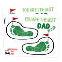 Fathers Day Golf Footprint Art Craft Kits, Best Dad By Par Golf Gifts for Dad, 10 First Fathers Day Hand and Footprint Greeting Cards for Babies, Newborn Keepsake Gifts for Daddy from Daughter & Son