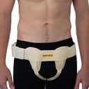 URIEL Double Sided Hernia Belts for Men - Inguinal Hernia Belt for Men, Pre and Post Surgery Truss, Size Medium, Cream (35.3-39.5 Inches)