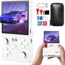 XF40V Retro Handheld Game Console, Retro Gaming Console 4.0'' IPS Screen Linux System Built-in 64G TF Card, Open Source Linux System, Preloaded 20000+ Classic Games, Portable Video Gaming (White-64G)