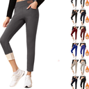 Fleece Lined Leggings Women with Pockets Warm Thick High Waisted Thermal Leggings Soft Wool Leggings Cold Weather size M