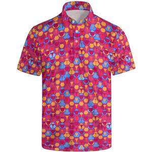Men's Funny Golf Shirts Hawaiian Polo Shirts 80S Flashes Polo Shirts Funny Hawaiian Beach Summer Golf Polo Shirts (M)