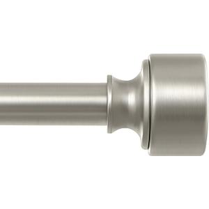 HEI!DEAR Brushed Nickel Curtain Rods for Windows Adjustable Curtain Rod, Heavy Duty Curtain Rods,Metal End Cap Window Curtain Rod,Single Drapery Rod 36-88" Satin Nickel