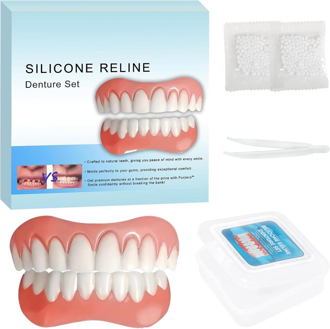 Silicone Reline Denture Set, Veneers for Women (1 Count (Pack of 1))