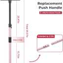 newyoo Push Handle Trike Only for TR006, TR007, TR008, TR009 Models, Not for Other Brands,Pink