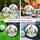 4 x Golf Christmas Ornaments 2025 - Golf Gifts for Men Women Dad Husband, Ceramic Golf Ornament for Christmas Decorations, Gifts for Golfers, Golfing Lovers, Friends