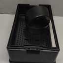 Elevated Dog Bowl Stand Set, Quiet Eating Mess Proof Raised Dog Bowls 2 Stainless Steel Food Bowls, Splash Water Collection Non-Slip Small Cat Feeding Table (Black)