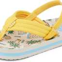 Reef Toddler/Little Kid Ahi Beach Flip Flop, Soft Cushion Footbed, Water Friendly, Backstrap (Hawaiian Pizza)