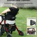 VOCIC Walkers for Seniors, Wheelchairs for Adults, Rollator Walker with Seat, 2 in 1 Rollator Transport Chair with Brakes, Rollator Lightweight Foldable, Walker Wheelchair Combo