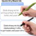 3 x RIANCY Gel Pens, 0.5mm Black Ink Quick Dry Ball Point Pens, Fine Point Smooth Writing Retractable Pens, Cute Aesthetic Gifts Set for Men Women Journaling, Office School Stationery Supplies Pack of 5