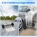 Tool Daily Undercarriage Pressure Washer Attachment 16 Inch, Dual-Function Undercarriage Cleaner for Power Washer and Garden Hose, Under Car Wash Water Broom with 3 Pieces Extension Wand, 4000 PSI