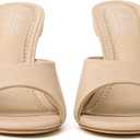 Mostrin Kitten Heels for Women Round Toe Heels With Bow Vintage Mules Sexy Slip on Stiletto Backless Sandals for Party Daily, Size 11