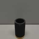 Matani Bamboo Toothbrush Holder Diatomite Tooth Brush Organizer - Storage Stand for Small Bathroom & Counter - Removable Base & Drain Holes, Water-Absorbent & Quick-Drying (Black)