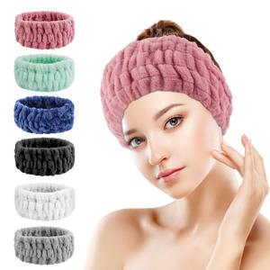 6PCS Spa Headband for Women  Soft Terry Cloth Hairband for Facial Makeup, Face Washing, Masking, Showering, and Spa Treatments (Multiple colors)