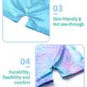 Nymphperi Gymnastics Leotards for Girls Size 2t 3t Comfortable Shiny Blue Mermaid Biketards Sparkly Colored Scale Unitards for Toddler Swimming