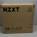 NZXT H5 Flow 2024 - Compact ATX Mid-Tower PC Gaming Case - High Airflow - 2 x 120mm Fans Included - 360mm Front & 240mm Top Radiator Support - Cable Management System - Tempered Glass - Black