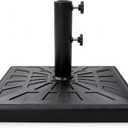 T&Jero 42 lb Square Heavy Duty Patio Market Table Umbrella Base Stand Weight for Outdoor, Black