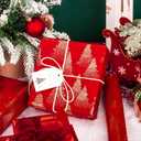 Yarcony Red Christmas Wrapping Paper, Red and Gold Trees Holiday Wrapping Paper, Vintage Gold Foil Christmas Trees Elegant Winter Gift Wrap for Gift Packaging, Craft, New Year(17 Inch X 33 Feet)