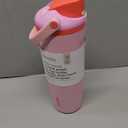 Owala FreeSip Sway Insulated Stainless Steel Water Bottle with Two-Way Spout, Built-In Straw and Bucket Handle, Made for Travel, School, and Sports, 30oz, BPA Free, Leak Proof, Pink Angel Food Cake